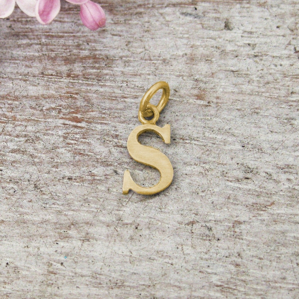 14K Gold Solid Gold Capital Letter Initial Pendant, Choose A - Z - Luxe Design Jewellery