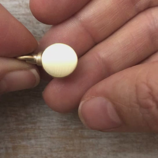 Load and play video in Gallery viewer, 14K Gold Personalized Name Half Dome Cremation Ashes Urn Pendant
