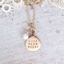 Load image into Gallery viewer, 14K Yellow Gold Personalized Disc Charm - Small Font - Luxe Design Jewellery

