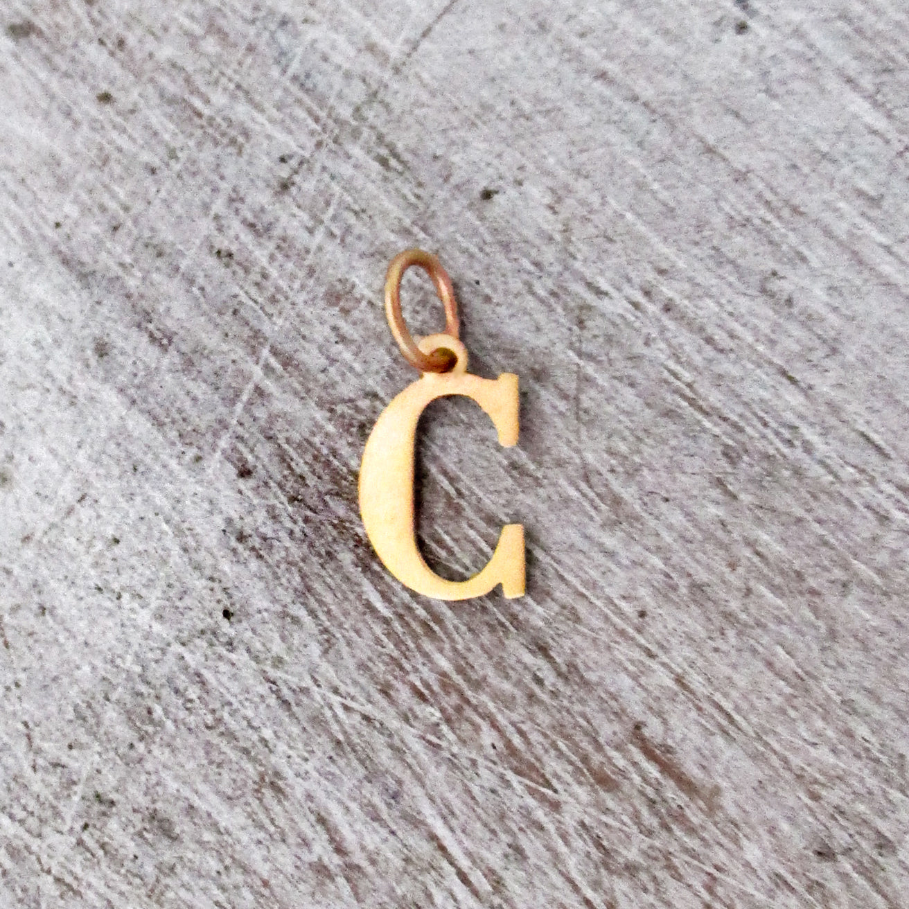 Load image into Gallery viewer, Capital Letter C Initial Charm in 14K Yellow, Rose or White Gold - Luxe Design Jewellery
