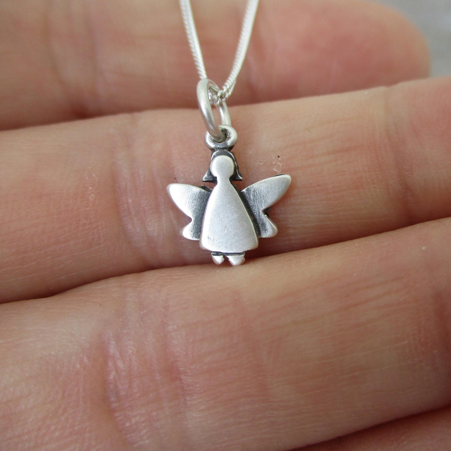 Load image into Gallery viewer, Sterling Silver Customizable Mini Guardian Angel Charm - Luxe Design Jewellery
