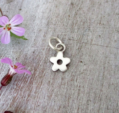 Sterling Silver Forget-Me-Not Charm - Luxe Design Jewellery
