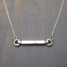 Load image into Gallery viewer, Squared Horizontal Urn Necklace for Cremation Ashes in Sterling Silver, Men&#39;s and Unisex Necklace - Luxe Design Jewellery
