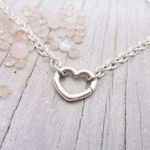 Load image into Gallery viewer, Cable Chain with Heart Push Clasp in Sterling Silver - Luxe Design Jewellery
