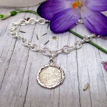 Load image into Gallery viewer, Small Framed Circle Fingerprint Pendant
