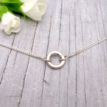 Load image into Gallery viewer, Curb Chain with Circle Push Clasp in Sterling Silver - Luxe Design Jewellery
