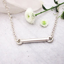 Load image into Gallery viewer, Cylinder Urn Horizontal Necklace for Cremation Ashes
