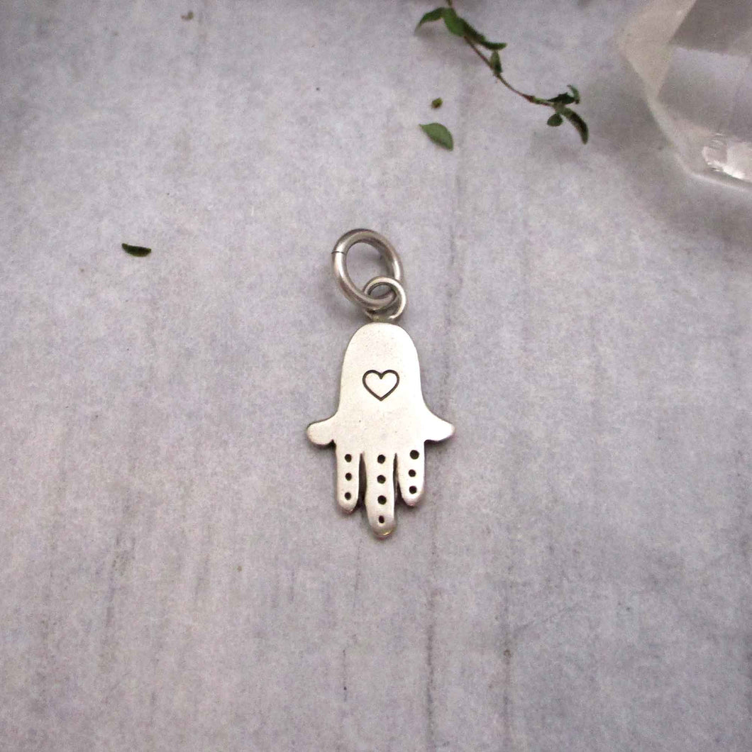 Sterling Silver Hamsa Hand Protection Charm