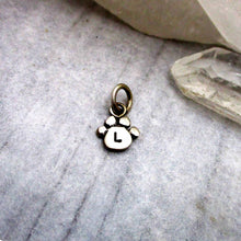 Load image into Gallery viewer, Sterling Silver Personalized Paw Initial Charm - Luxe Design Jewellery
