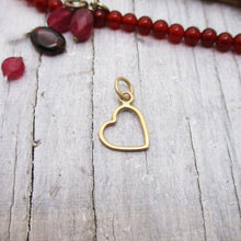 Load image into Gallery viewer, 14k Gold Floating Heart Charm

