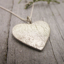 Load image into Gallery viewer, Large Fingerprint Heart Pendant from Flat Ink or Digital Image

