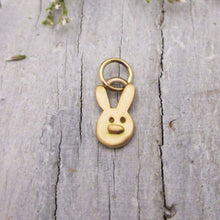 Load image into Gallery viewer, Bunny Face Charm, Year of the Rabbit Charm in 14K Yellow Gold
