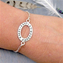 Load image into Gallery viewer, Sterling Personalized LOVED FOREVER Memorial Bracelet - Luxe Design Jewellery
