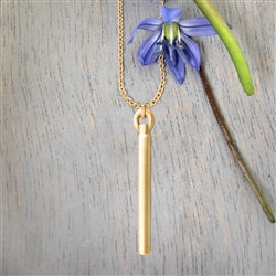 Load image into Gallery viewer, Solid 14K Gold Cylinder Urn Pendant for Cremation Ashes - Luxe Design Jewellery
