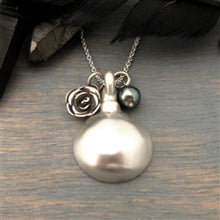 Load image into Gallery viewer, Circle Urn Pendant for Cremation Ashes Sterling Silver - Luxe Design Jewellery
