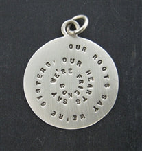 Load image into Gallery viewer, Sterling Silver Customizable Circle Proverb Charm - SPIRAL Layout - Luxe Design Jewellery
