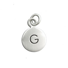 Load image into Gallery viewer, Sterling Silver Disc Initial Charm - Luxe Design Jewellery
