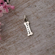 Load image into Gallery viewer, Sterling Silver Customizable Dog Bone Charm - Luxe Design Jewellery
