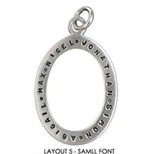 Load image into Gallery viewer, Sterling Silver Customizable Open Oval with PERSONALIZE BACK option - Luxe Design Jewellery
