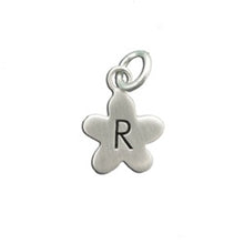 Load image into Gallery viewer, Sterling Silver Flower Initial Charm - Luxe Design Jewellery
