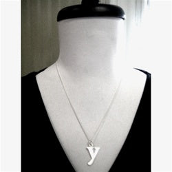 Load image into Gallery viewer, Sterling Silver Customizable Lowercase Letter &amp;#39;y&amp;#39; Charm - Luxe Design Jewellery
