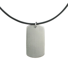 Load image into Gallery viewer, Sterling Silver Customizable Dog Tag - Small Font- VERTICAL Layout - Luxe Design Jewellery
