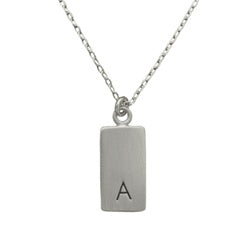 Load image into Gallery viewer, Sterling Silver Medium Rectangle Initial Charm - Luxe Design Jewellery
