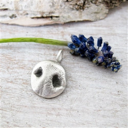 Load image into Gallery viewer, Silver Personalized Dog Nose Impression Pendant SML - Luxe Design Jewellery
