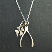 Load image into Gallery viewer, Sterling Silver Wishbone Good Luck Charm - Luxe Design Jewellery
