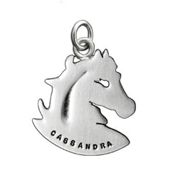 Personalized Silver Horse Head Charm - Luxe Design Jewellery