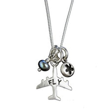 Load image into Gallery viewer, Sterling Silver Customizable Airplane Charm - Luxe Design Jewellery
