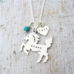 Load image into Gallery viewer, Sterling Silver Personalized Wild Horse Charm - Luxe Design Jewellery
