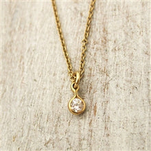 Load image into Gallery viewer, Gold 3mm Birthstone Wrap Charm available in 13 Colors - Luxe Design Jewellery
