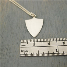 Load image into Gallery viewer, Shield Pendant in Silver - Luxe Design Jewellery
