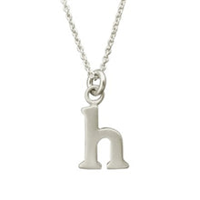 Load image into Gallery viewer, Personalized Baby Lowercase Letter H Initial Charm Sterling Silver - Luxe Design Jewellery
