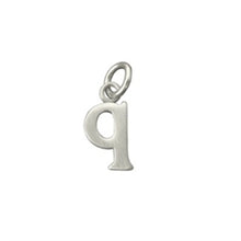Load image into Gallery viewer, Personalized Baby Lowercase Letter Q Initial Charm Sterling Silver - Luxe Design Jewellery
