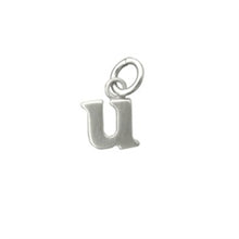 Load image into Gallery viewer, Personalized Baby Lowercase Letter U Initial Charm Sterling Silver - Luxe Design Jewellery
