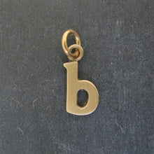 Load image into Gallery viewer, 14K Gold Baby Lowercase Letter B Initial Charm - Luxe Design Jewellery
