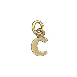 14K Gold Baby Lowercase Letter C Initial Charm - Luxe Design Jewellery