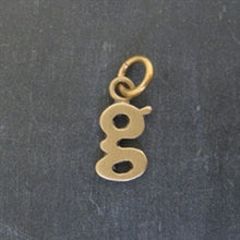 Load image into Gallery viewer, 14K Gold Baby Lowercase Letter G Initial Charm - Luxe Design Jewellery
