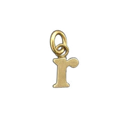 Load image into Gallery viewer, 14K Gold Baby Lowercase Letter R Initial Charm - Luxe Design Jewellery
