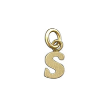Load image into Gallery viewer, 14K Gold Baby Lowercase Letter S Initial Charm - Luxe Design Jewellery
