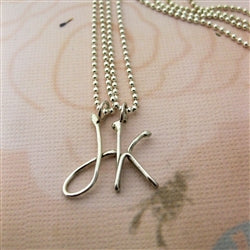 Load image into Gallery viewer, Handmade Script Initial K Charm - Luxe Design Jewellery
