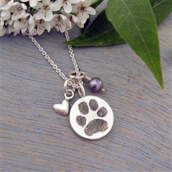 Your Dog's or Cat's Paw Print Charm Small - Luxe Design Jewellery