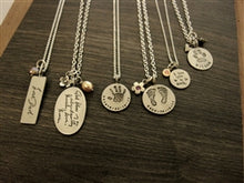 Load image into Gallery viewer, Your Child&#39;s Actual Handwriting on a Silver Disc Pendant - Luxe Design Jewellery
