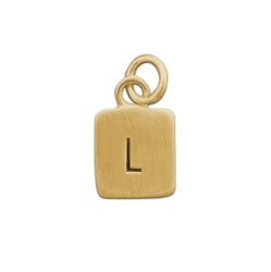Gold Square Initial Charm - Luxe Design Jewellery