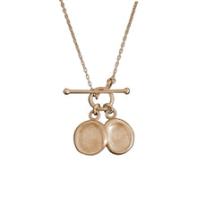 Load image into Gallery viewer, Gold Small Fingerprint or Thumbprint Toggle Necklace - Luxe Design Jewellery
