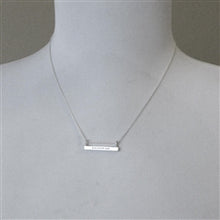 Load image into Gallery viewer, Long Silver Personalized Bar Necklace - Luxe Design Jewellery
