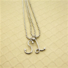 Load image into Gallery viewer, Handmade Script Initial L Necklace - Luxe Design Jewellery
