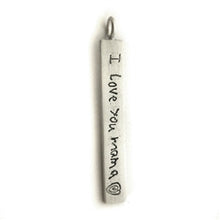Load image into Gallery viewer, Your Handwriting on Silver Narrow Rectangle Necklace - Luxe Design Jewellery
